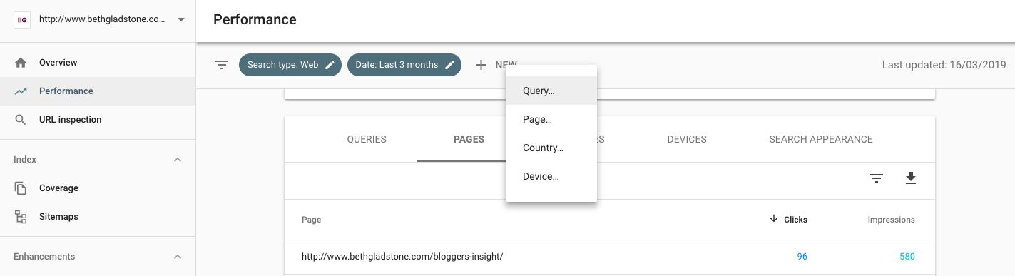 Choose query that you're ranking for